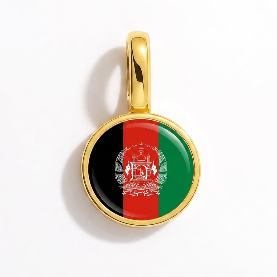 Charm - Flag Round – Gold