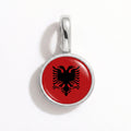 Charm - Flag Round – Silver