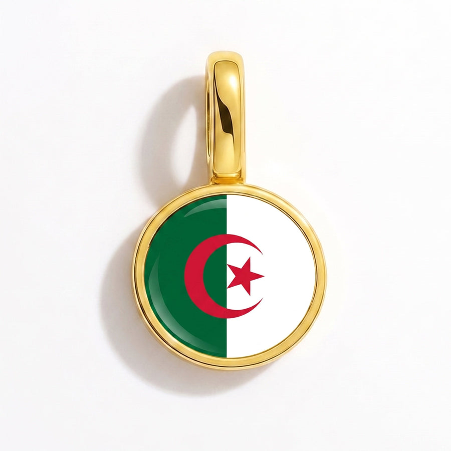 Charm - Flag Round – Gold