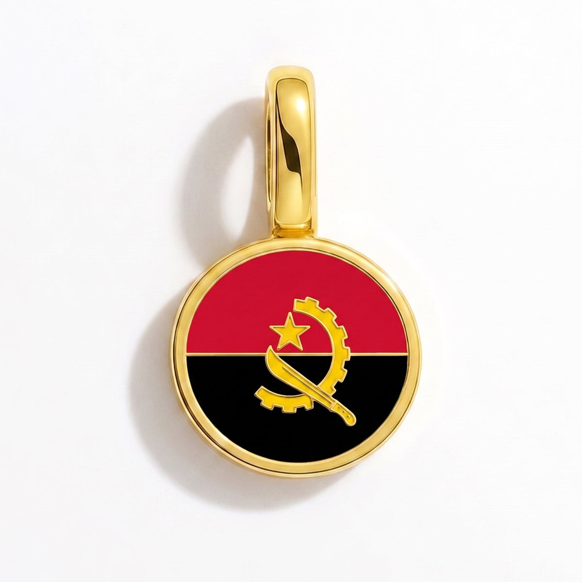 Charm - Flag Round – Gold