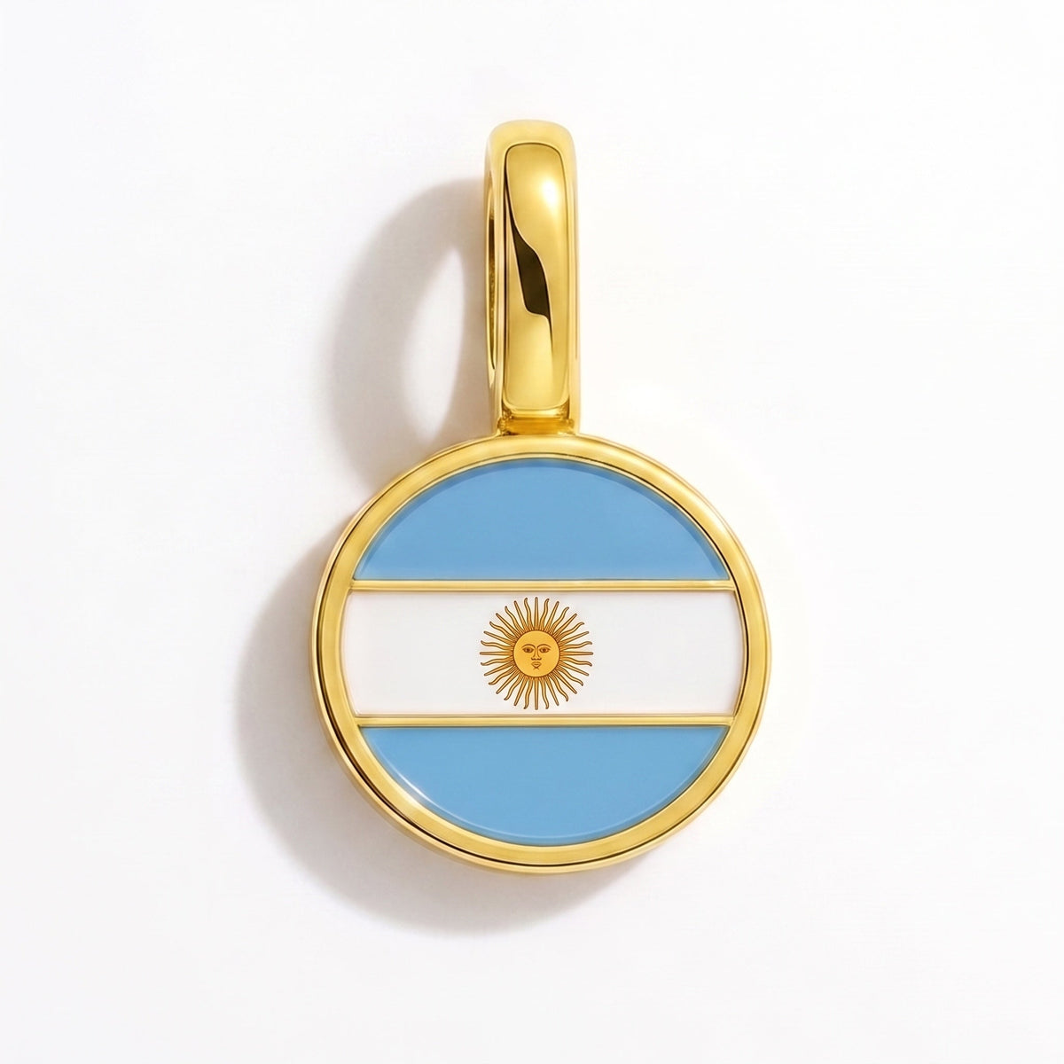 Charm - Flag Round – Gold