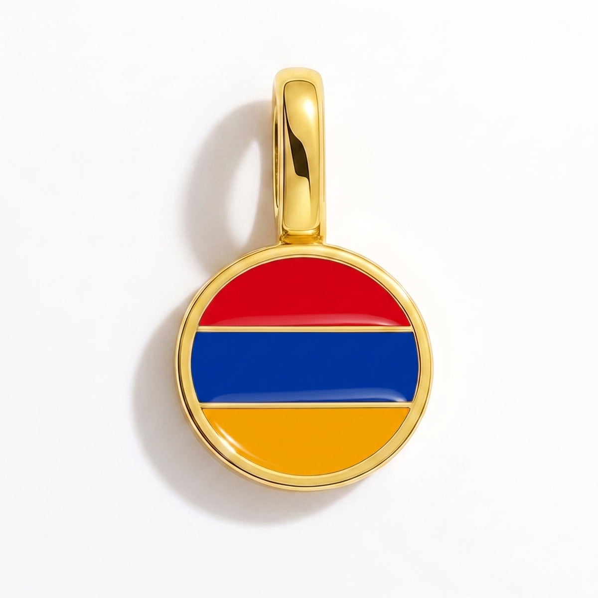 Charm - Flag Round – Gold
