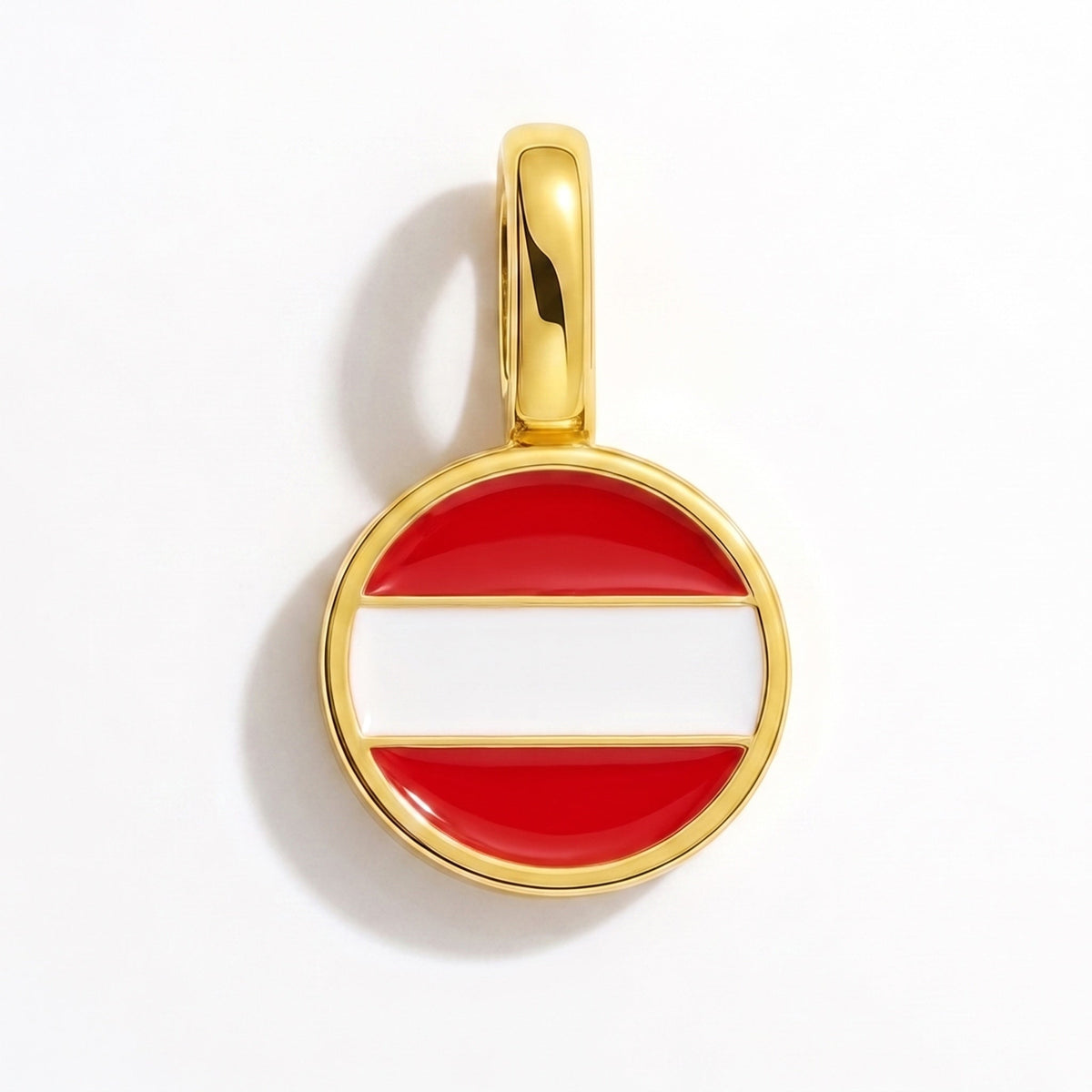 Charm - Flag Round – Gold