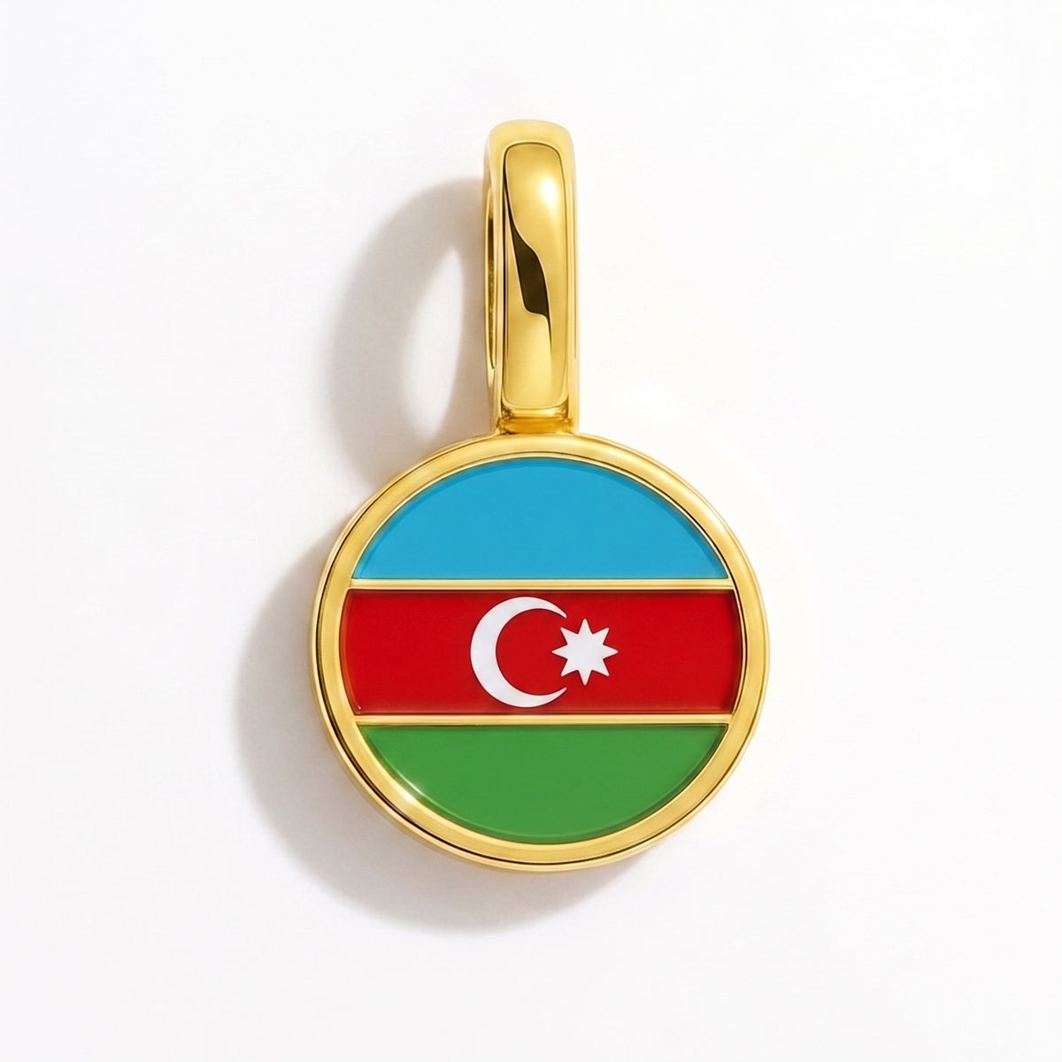 Charm - Flag Round – Gold