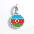 Charm - Flag Round – Silver