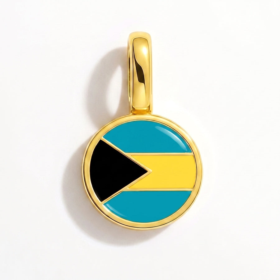 Charm - Flag Round – Gold