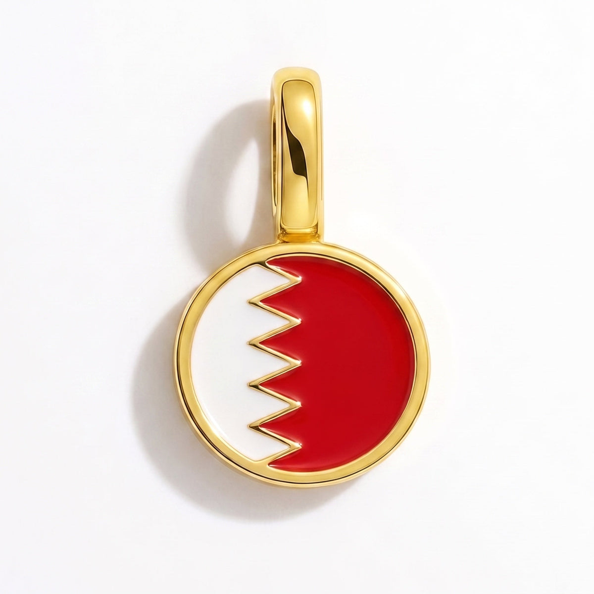 Charm - Flag Round – Gold