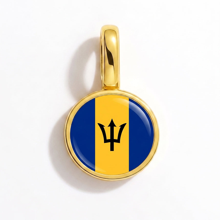 Charm - Flag Round – Gold