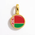 Charm - Flag Round – Gold