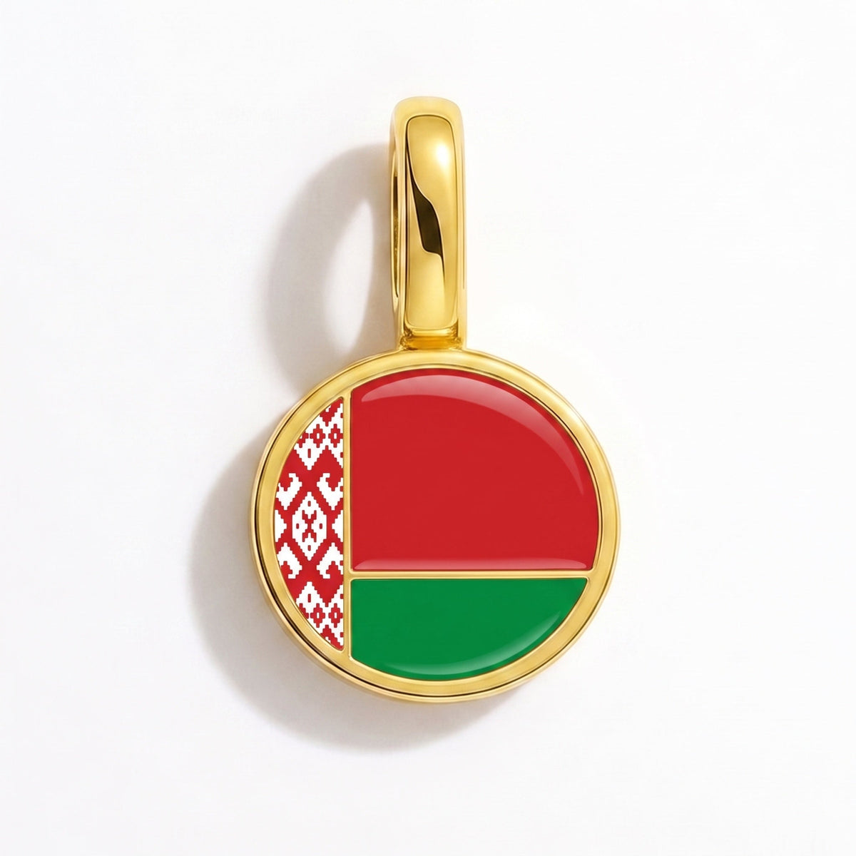 Charm - Flag Round – Gold