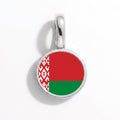 Charm - Flag Round – Silver