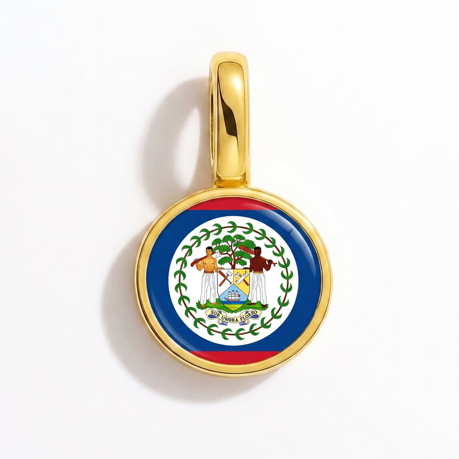 Charm - Flag Round – Gold