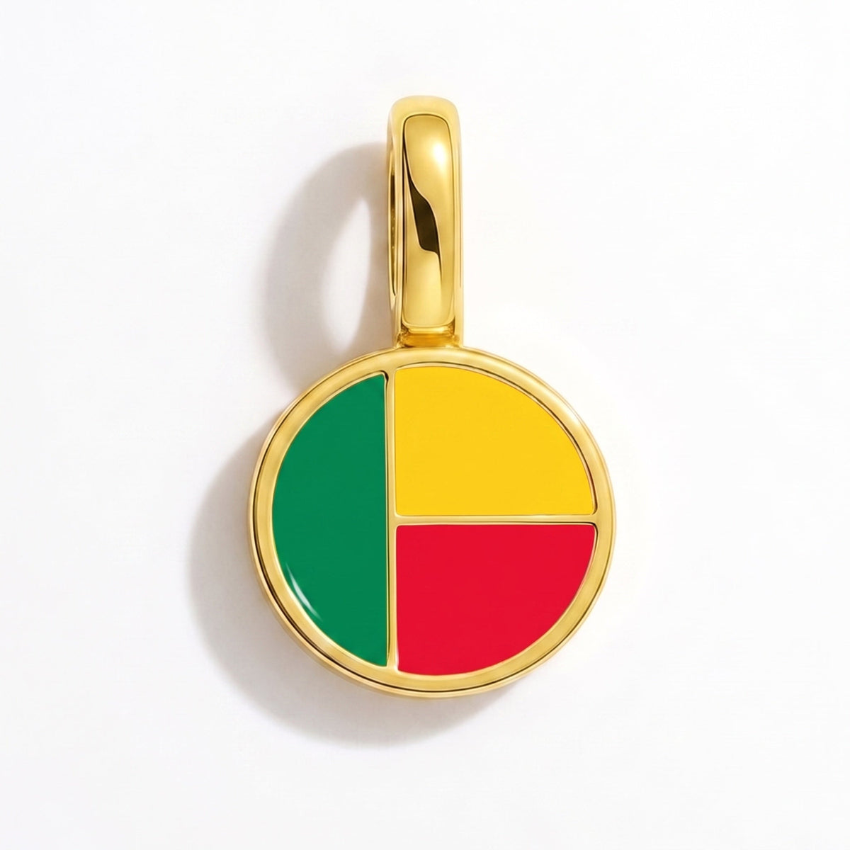 Charm - Flag Round – Gold