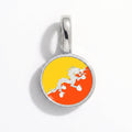 Charm - Flag Round – Silver