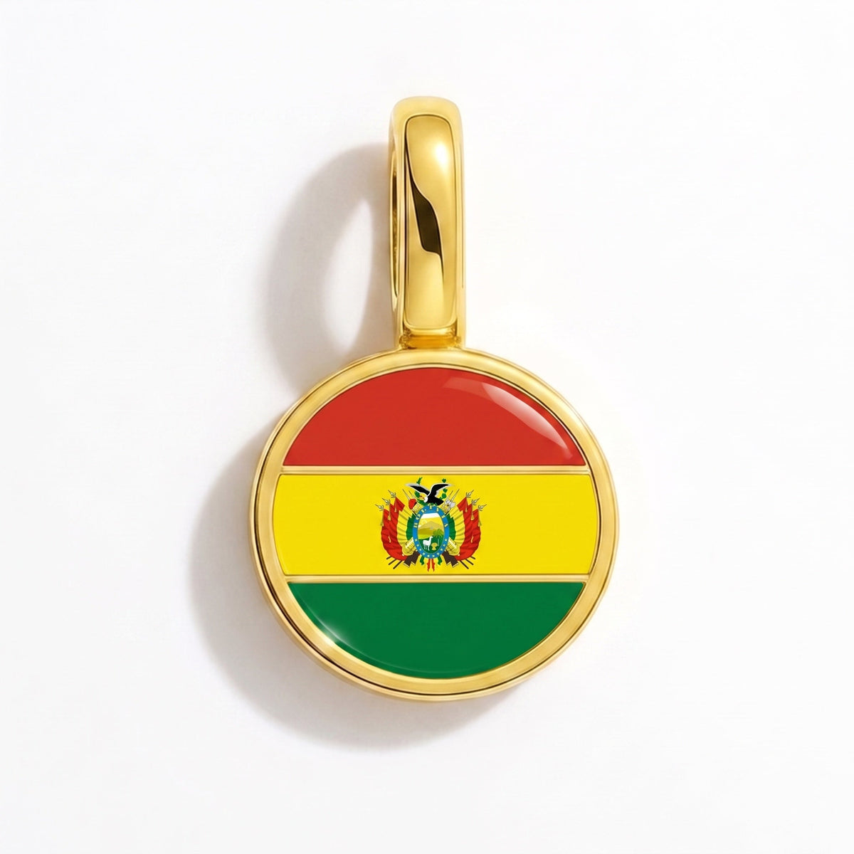 Charm - Flag Round – Gold