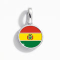 Charm - Flag Round – Silver