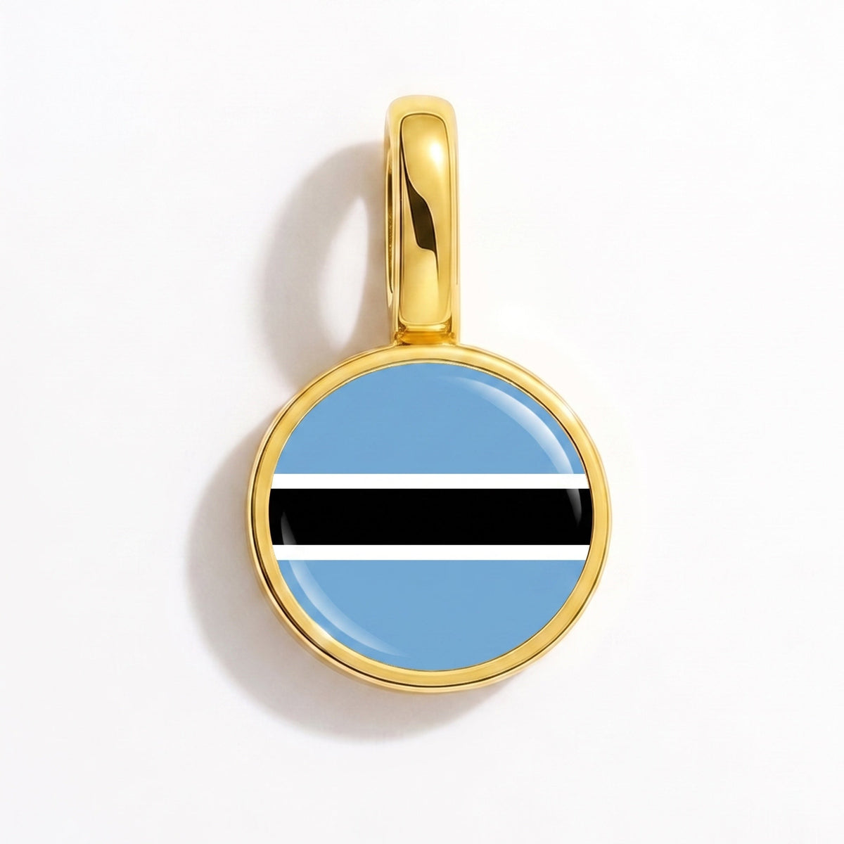Charm - Flag Round – Gold
