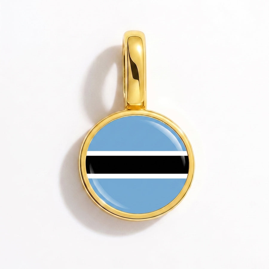 Charm - Flag Round – Gold