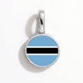 Charm - Flag Round – Silver