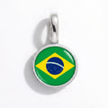 Charm - Flag Round – Silver
