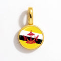 Charm - Flag Round – Gold