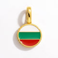 Charm - Flag Round – Gold