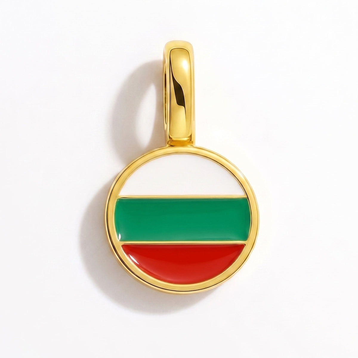 Charm - Flag Round – Gold