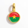 Charm - Flag Round – Gold