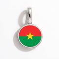 Charm - Flag Round – Silver