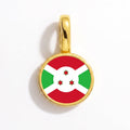 Charm - Flag Round – Gold