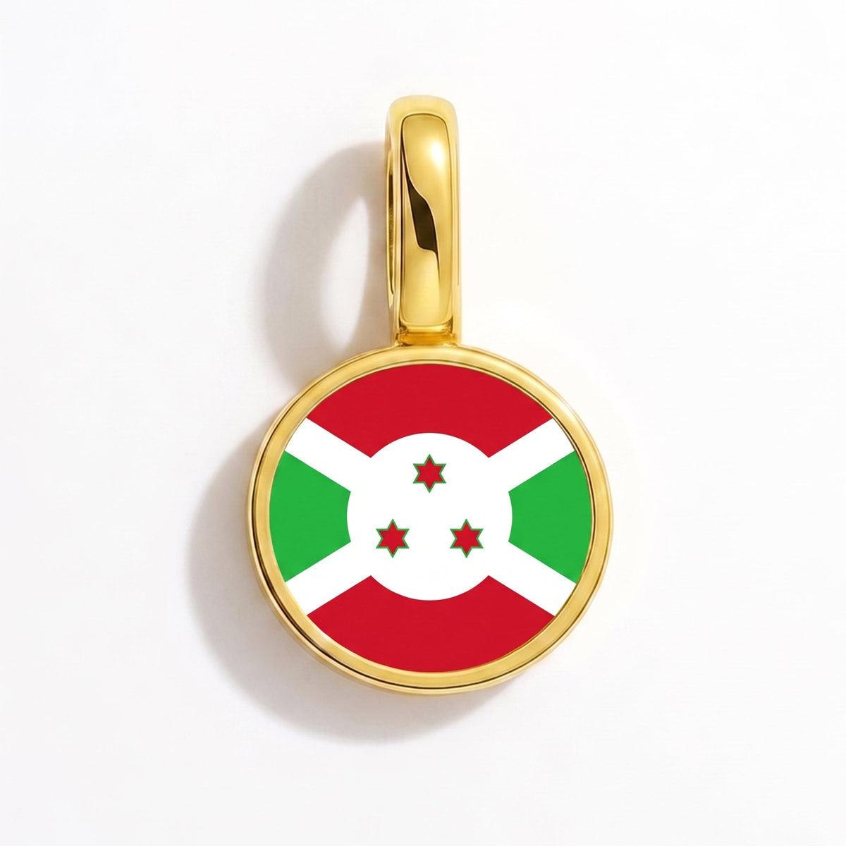 Charm - Flag Round – Gold