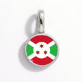 Charm - Flag Round – Silver