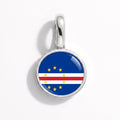Charm - Flag Round – Silver