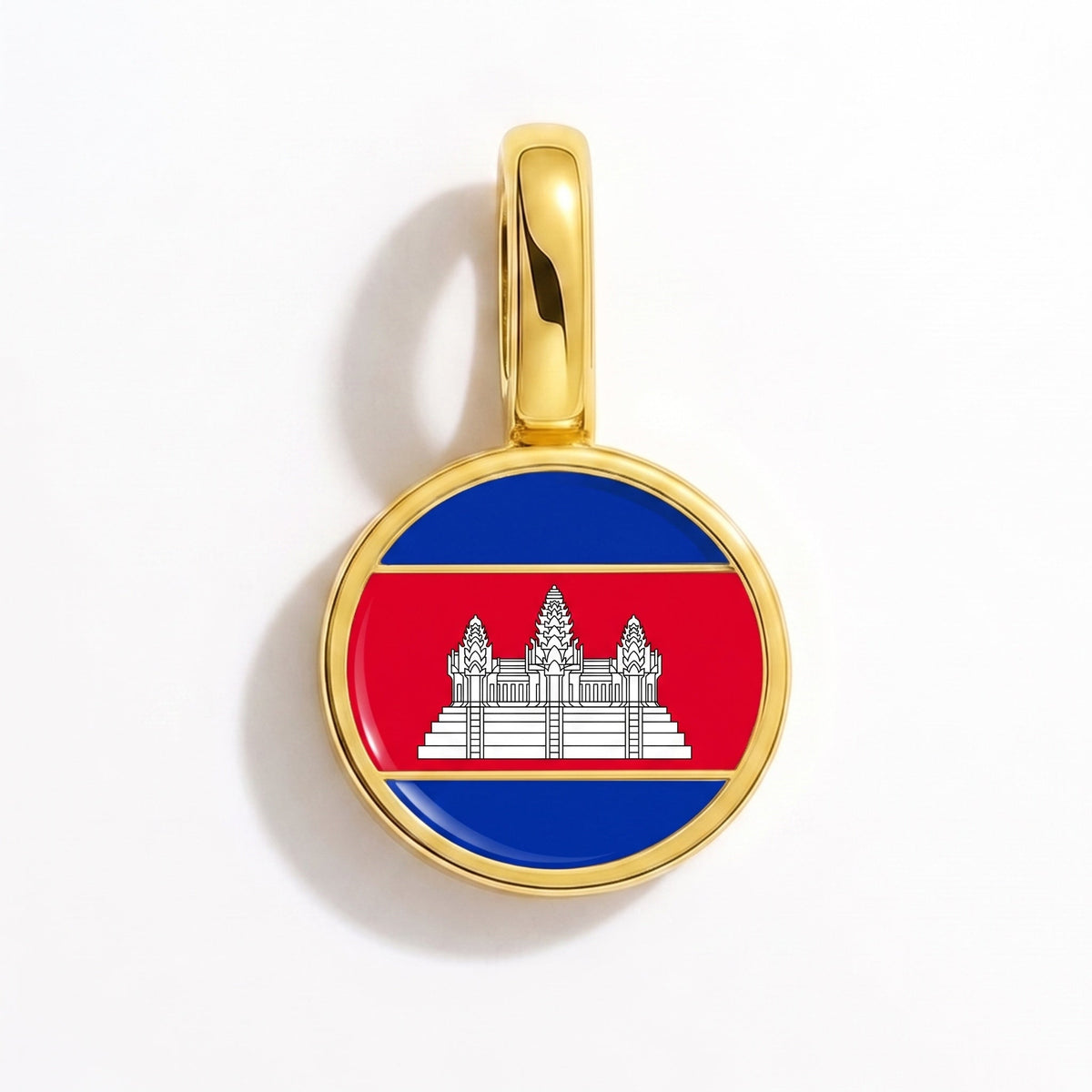 Charm - Flag Round – Gold