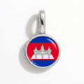 Charm - Flag Round – Silver