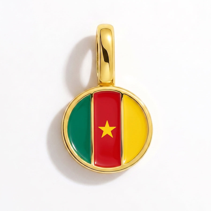 Charm - Flag Round – Gold