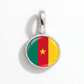 Charm - Flag Round – Silver