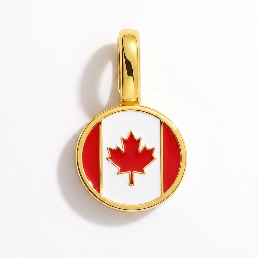 Charm - Flag Round – Gold
