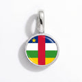 Charm - Flag Round – Silver