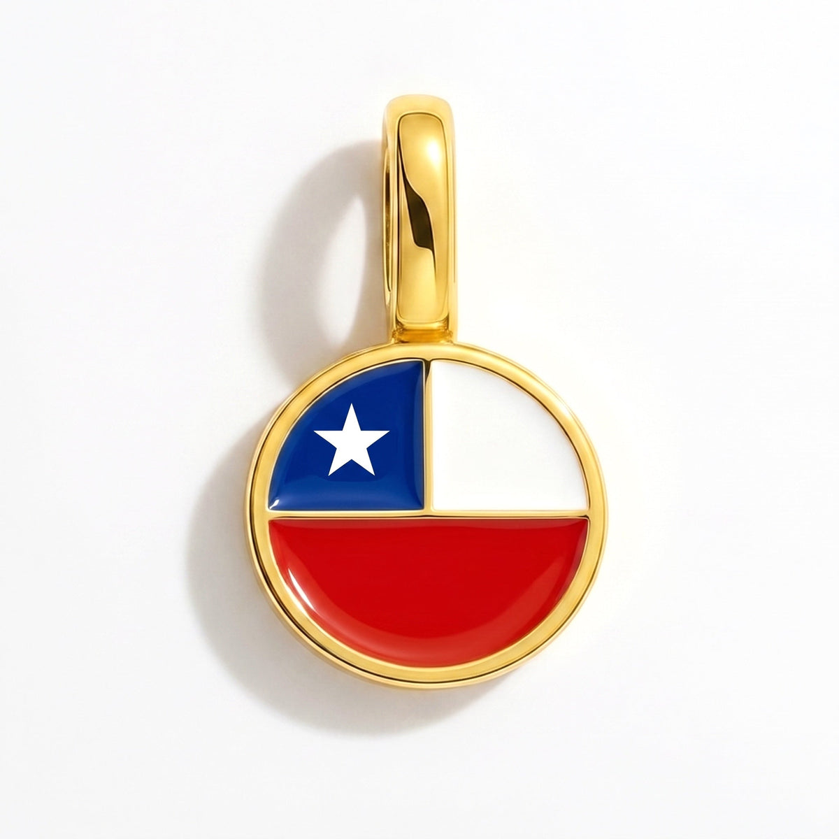 Charm - Flag Round – Gold