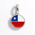 Charm - Flag Round – Silver