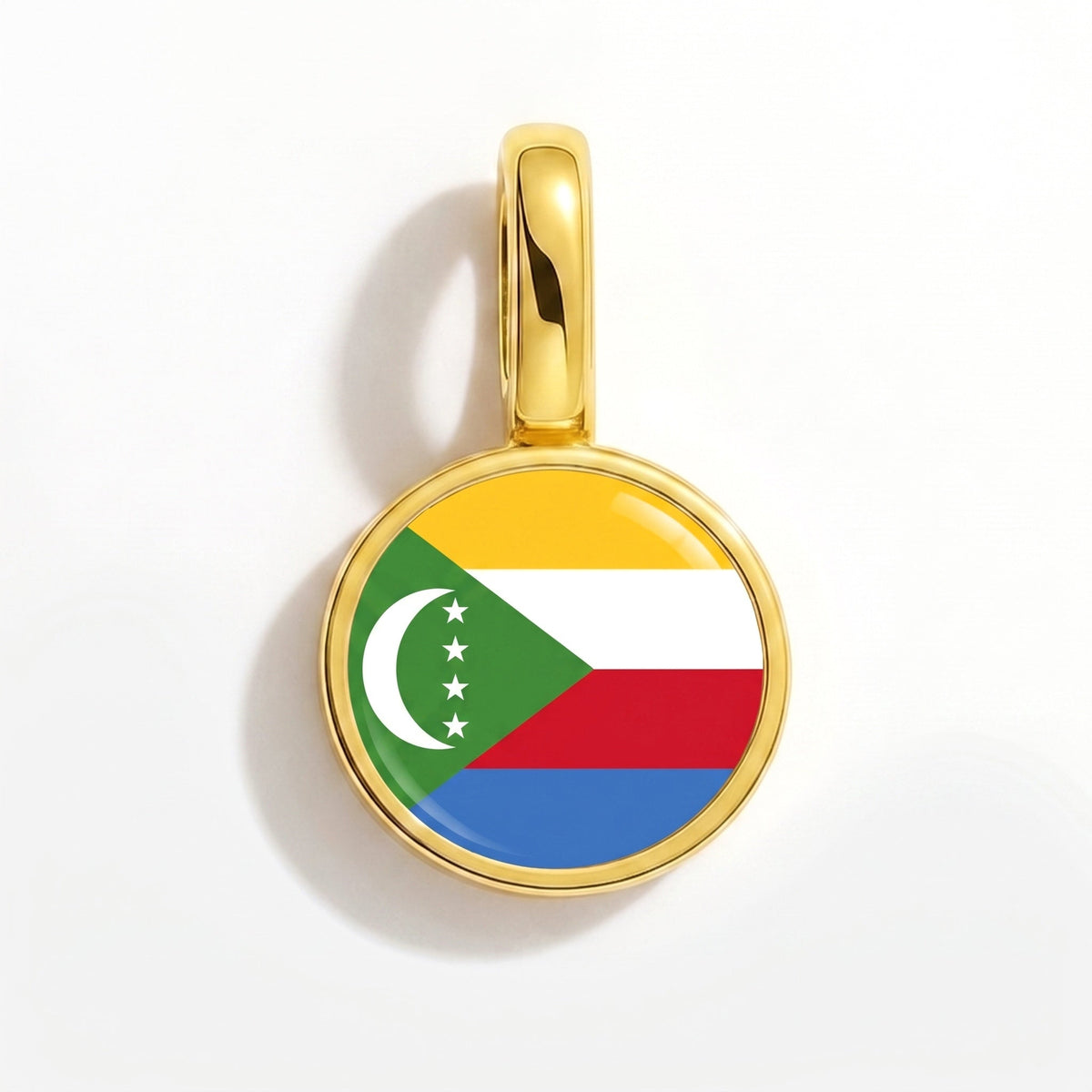 Charm - Flag Round – Gold