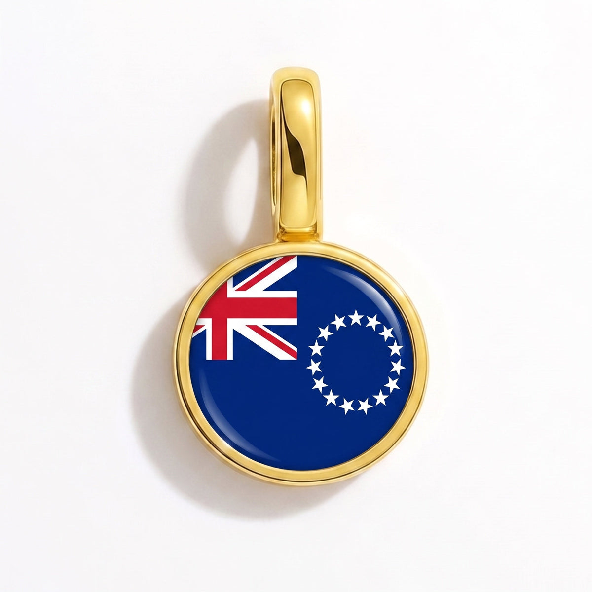 Charm - Flag Round – Gold