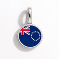 Charm - Flag Round – Silver