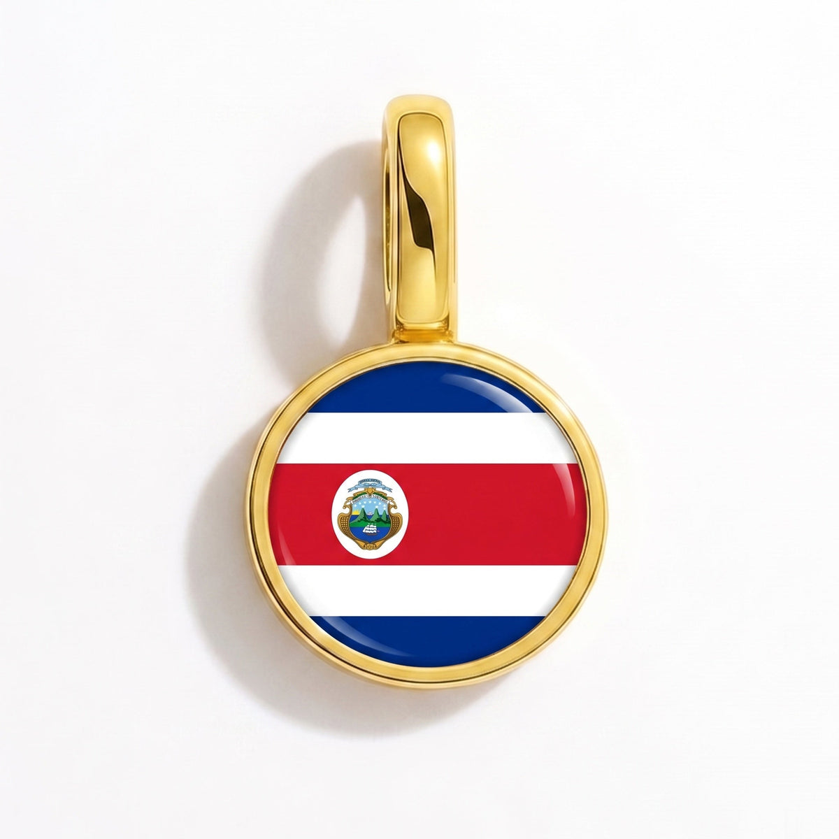 Charm - Flag Round – Gold