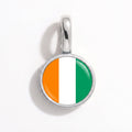 Charm - Flag Round – Silver