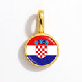 Charm - Flag Round – Gold