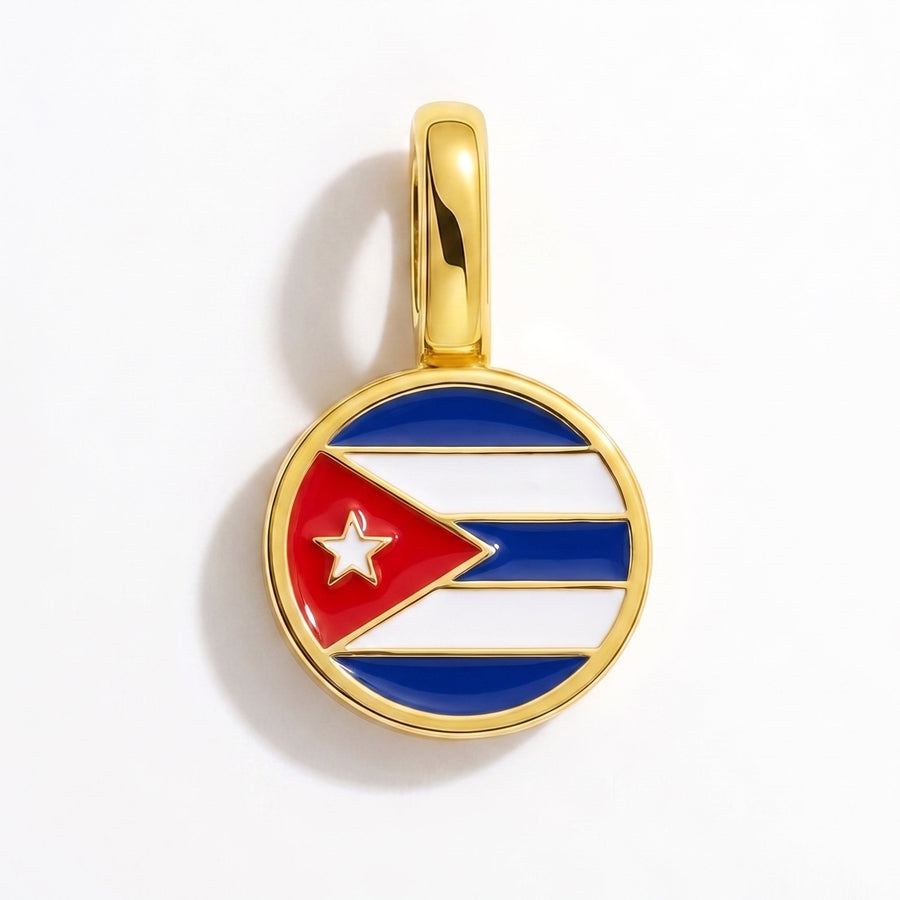 Charm - Flag Round – Gold