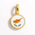 Charm - Flag Round – Gold
