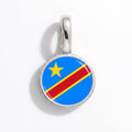 Charm - Flag Round – Silver
